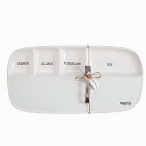 Mud Pie Brunch Bagel & Lox Serving Platter